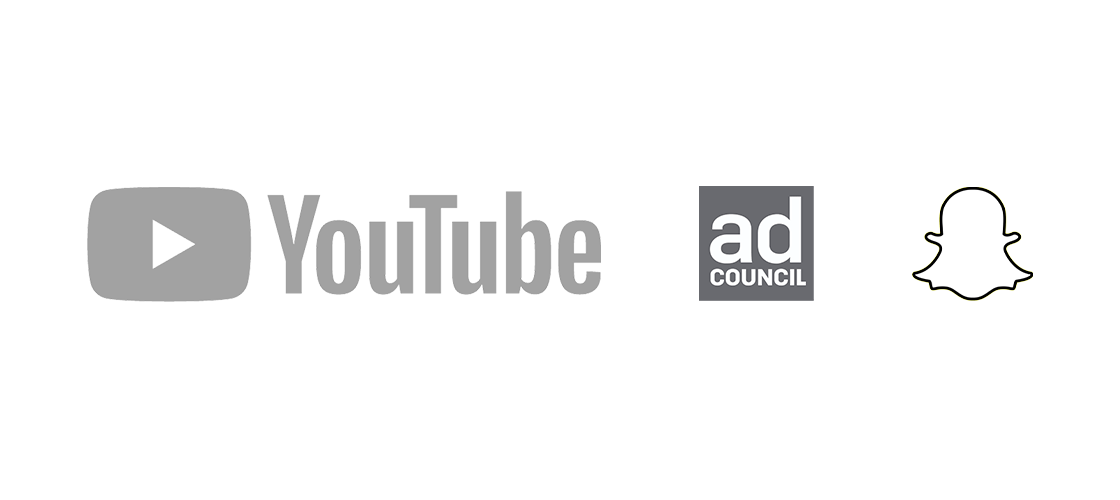 Partner Logos - Youtube, Ad Council, Snapchat